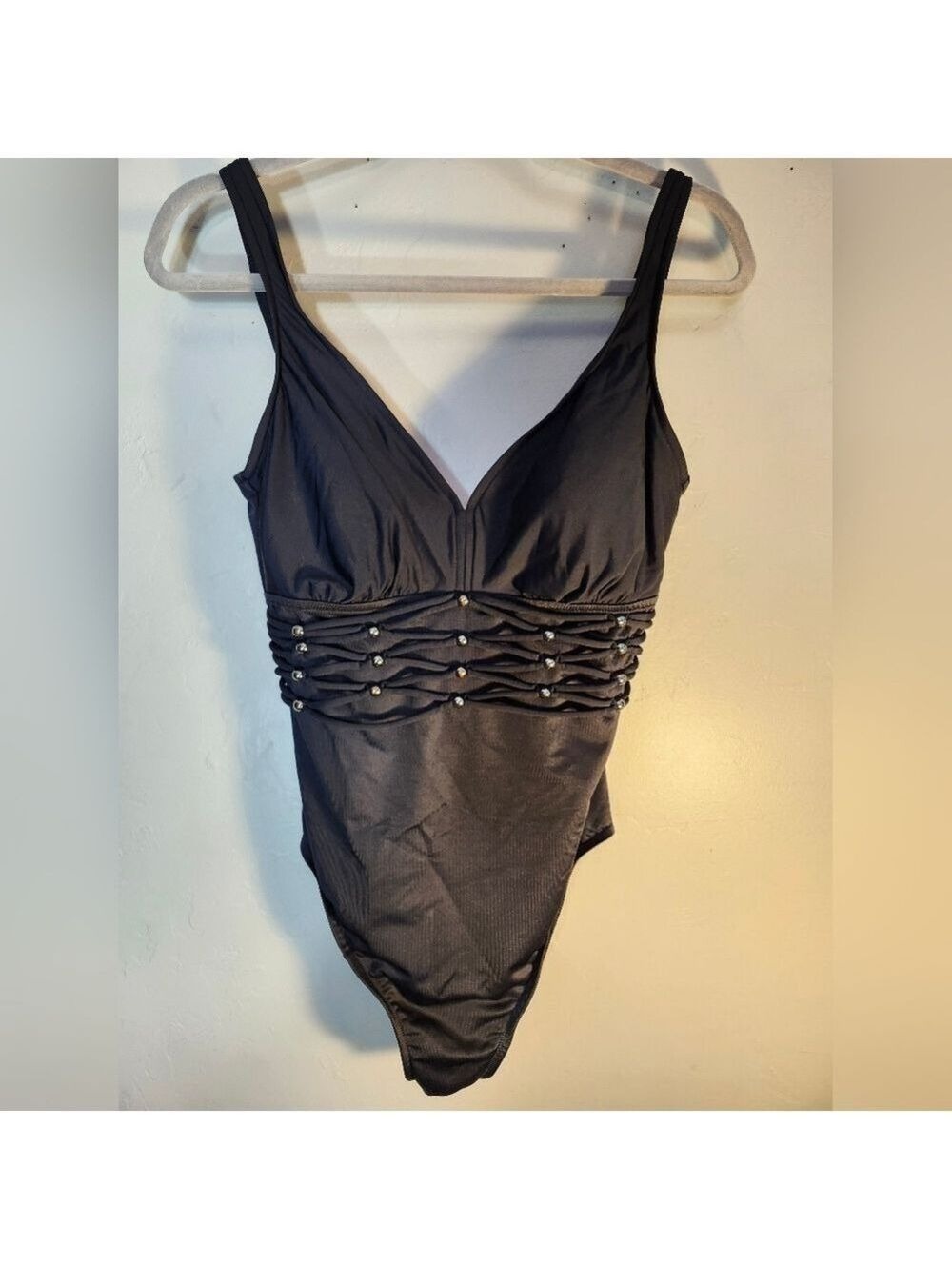 Magic Suit Elegant Black One-Piece Swimsuit Slimming Sz 14